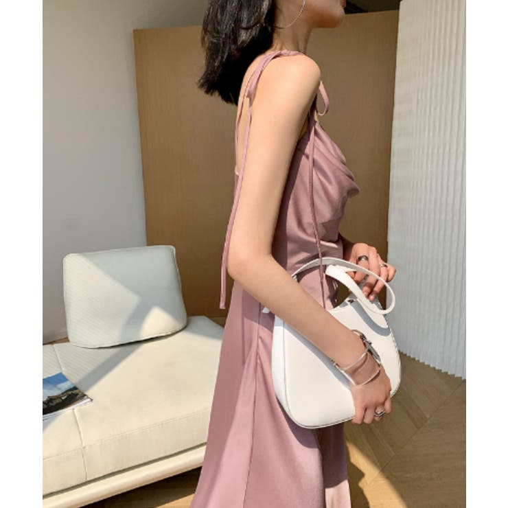 Jasmine Grandiflorum ドレープ肩紐キャミワンピース | aimoha  | 詳細画像8 