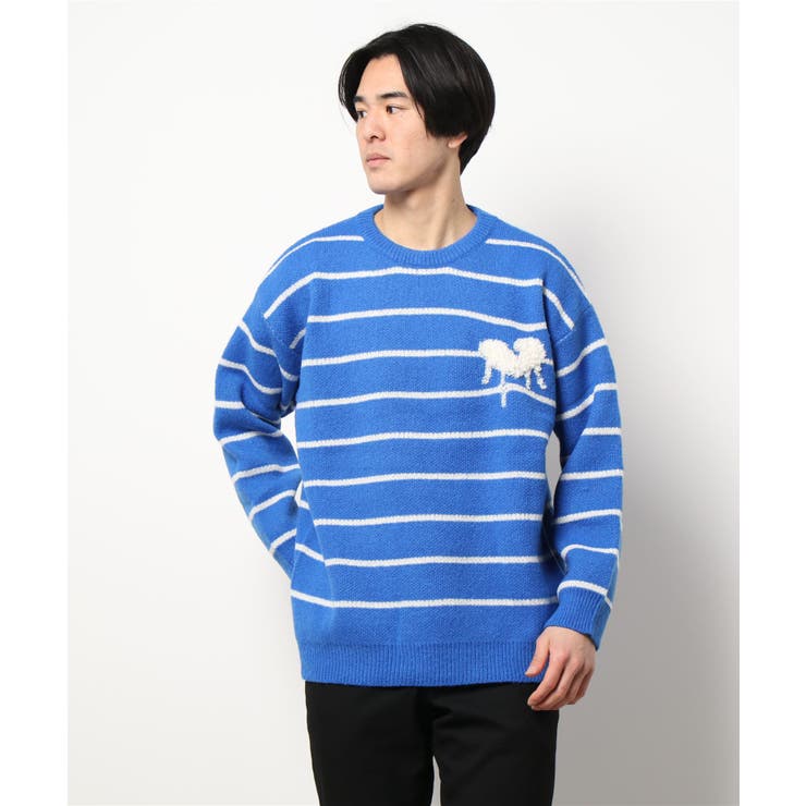 楽天市場】【HOOK】「溶けたハート」刺繍ボーダーニットセーター／フック（HOOK） : 丸井（マルイ）楽天市場店