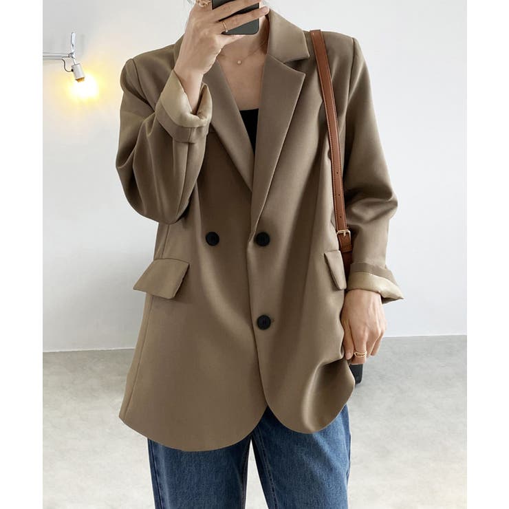 新作 韓国風無地テーラードジャケット 韓国ファッション[品番