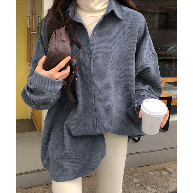 新作 コーデュロイ シンプルオーバーシャツ | aimoha  | 詳細画像1 