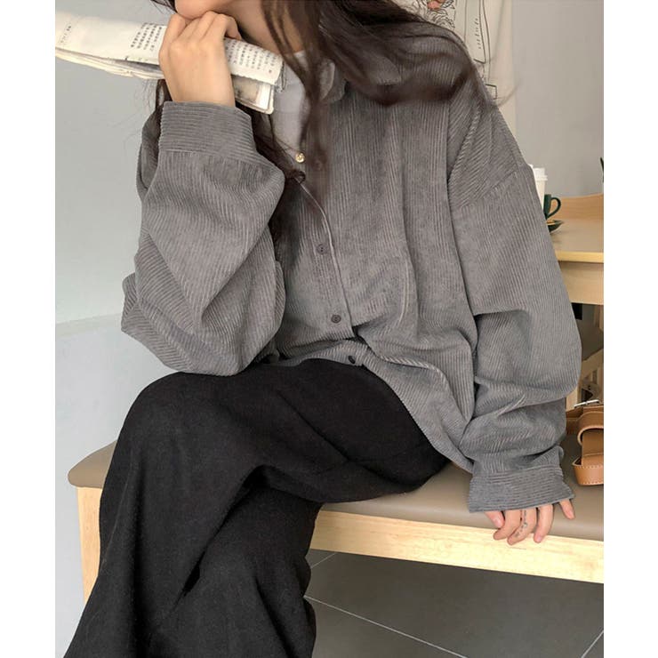 新作 コーデュロイ シンプルオーバーシャツ | aimoha  | 詳細画像6 