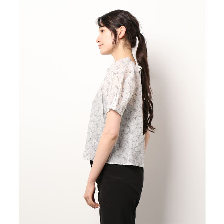 未使用　韓国ブランド　MONOHA ブラウス　フリーサイズ 韓国風脇紐透け感UVカットブラウス 長袖 tシャツ[品番