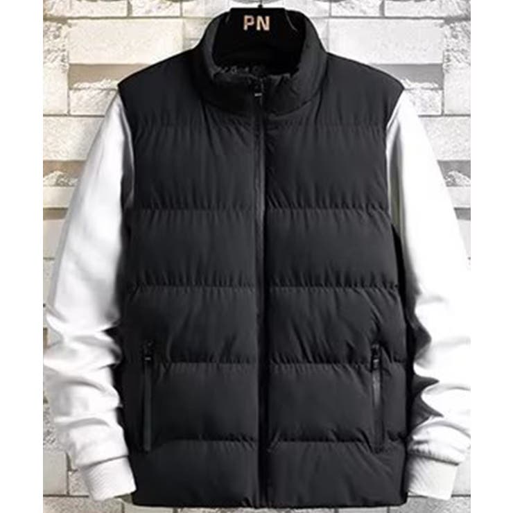 カジュアルダウンベスト 防寒対策 暖かいスタンドカラー | aimoha men | 詳細画像5 