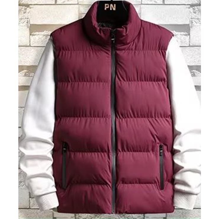 カジュアルダウンベスト 防寒対策 暖かいスタンドカラー | aimoha men | 詳細画像8 