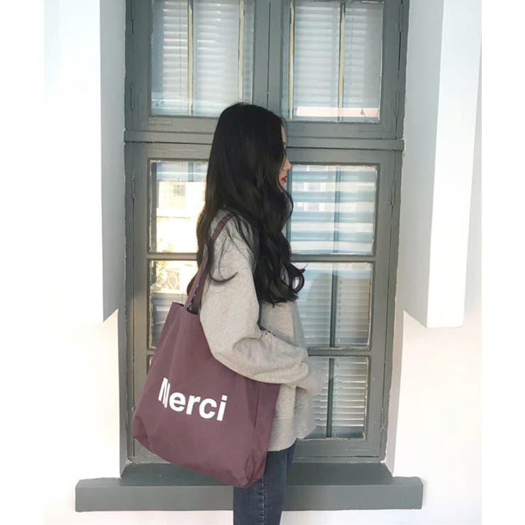 内ポケット付き韓国風ロゴトート トートバッグ  | aimoha  | 詳細画像7 