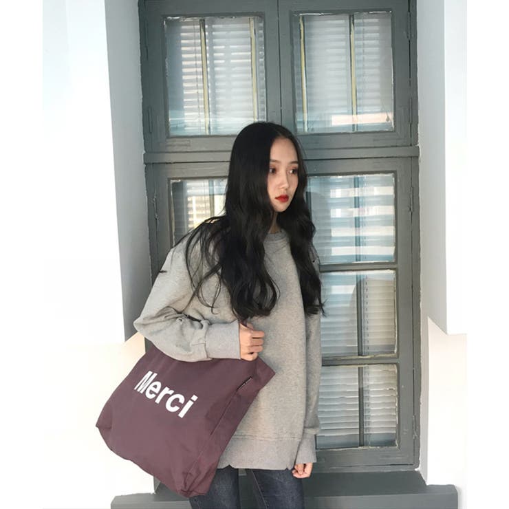 内ポケット付き韓国風ロゴトート トートバッグ  | aimoha  | 詳細画像8 