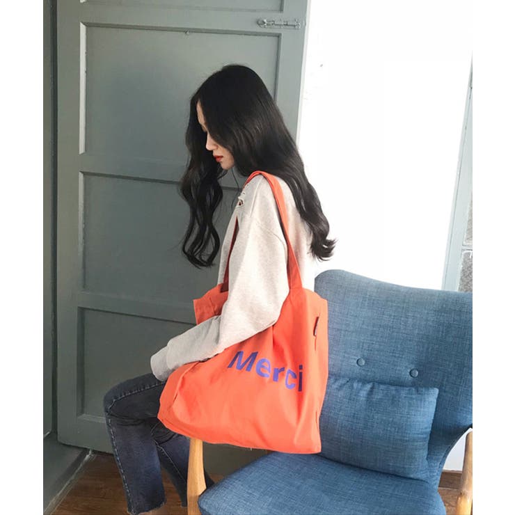 内ポケット付き韓国風ロゴトート トートバッグ  | aimoha  | 詳細画像13 