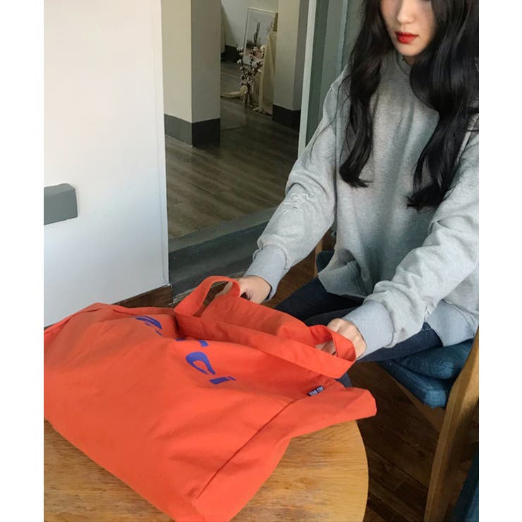 内ポケット付き韓国風ロゴトート トートバッグ  | aimoha  | 詳細画像14 