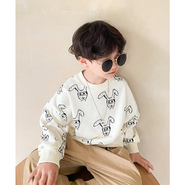 韓国子供服 かわいいウサギ総柄スウェット トレーナー 品番 Xt Aimoha Kids アイモハキッズ のキッズファッション通販 毎日送料無料 Shoplist ショップリスト