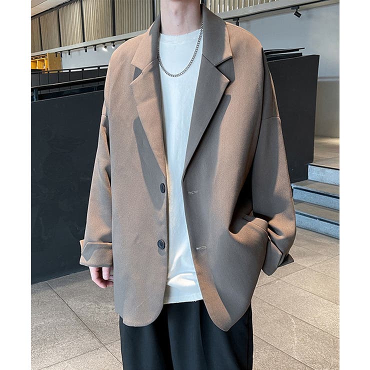 薄手テーラードジャケット 韓国ファッション メンズ