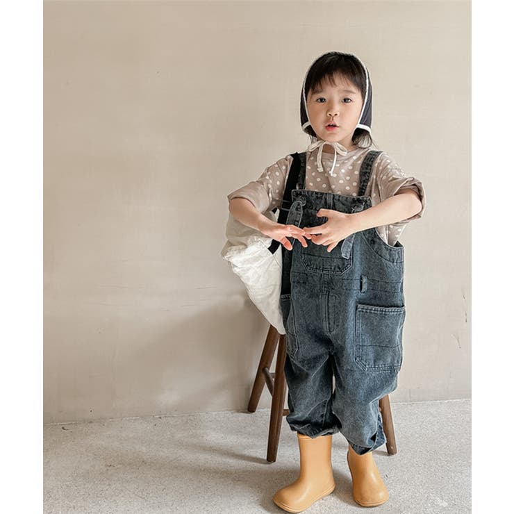サロペット　女の子　オーバーオール　デニム　ジーンズ　パンツ　韓国　120cm