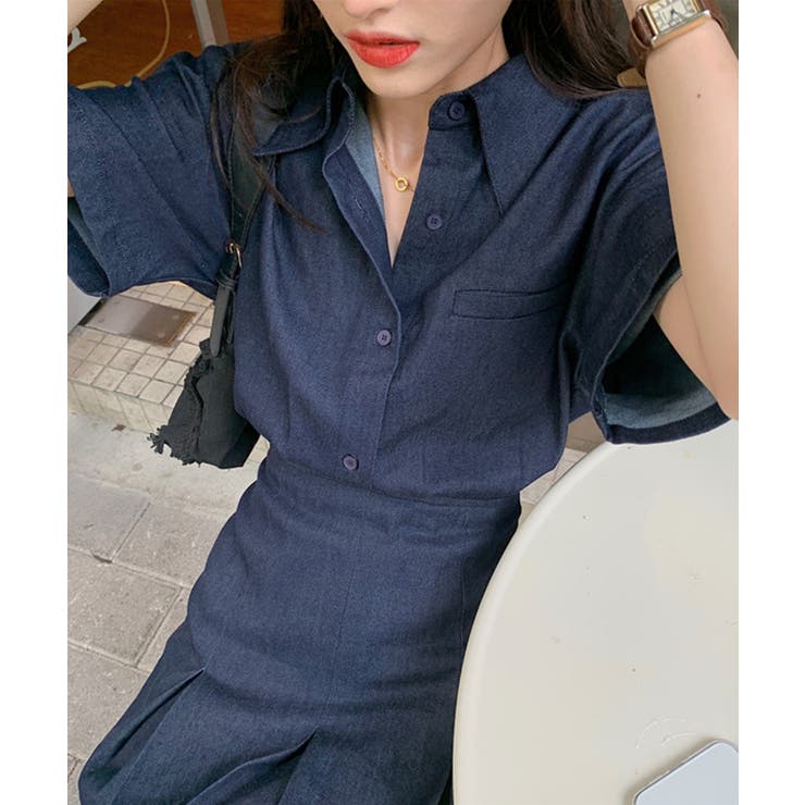 新作 デニムミニワンピース 韓国ファッション | aimoha  | 詳細画像8 