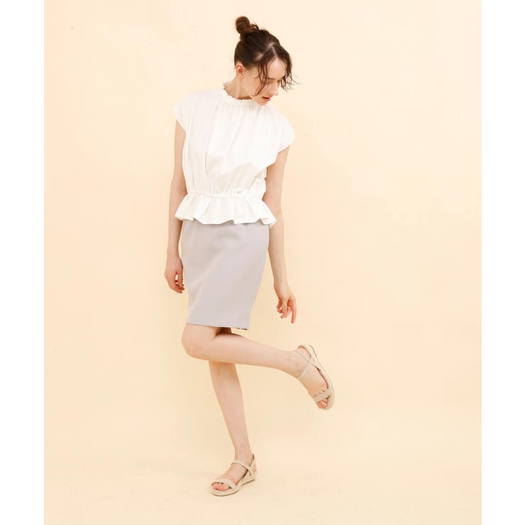 ミディアム丈タイトスカートスカート 膝丈スカート 膝丈 | aimoha  | 詳細画像3 