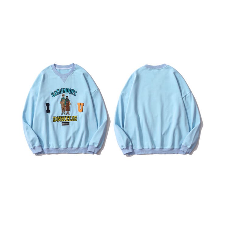 HOOK カップル刺繍トレーナー スウェット[品番：XT000004065