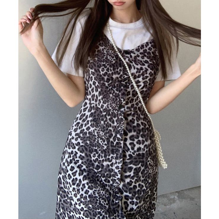 新作 ヒョウ柄ワンピース 韓国ファッション 品番 Xt Aimoha アイモハ のレディースファッション通販 Shoplist ショップリスト