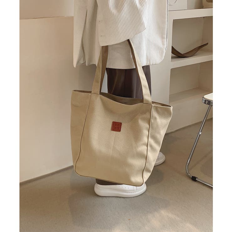 ベージュ | 新作 ユニセックストートバッグ キャンバス | aimoha 