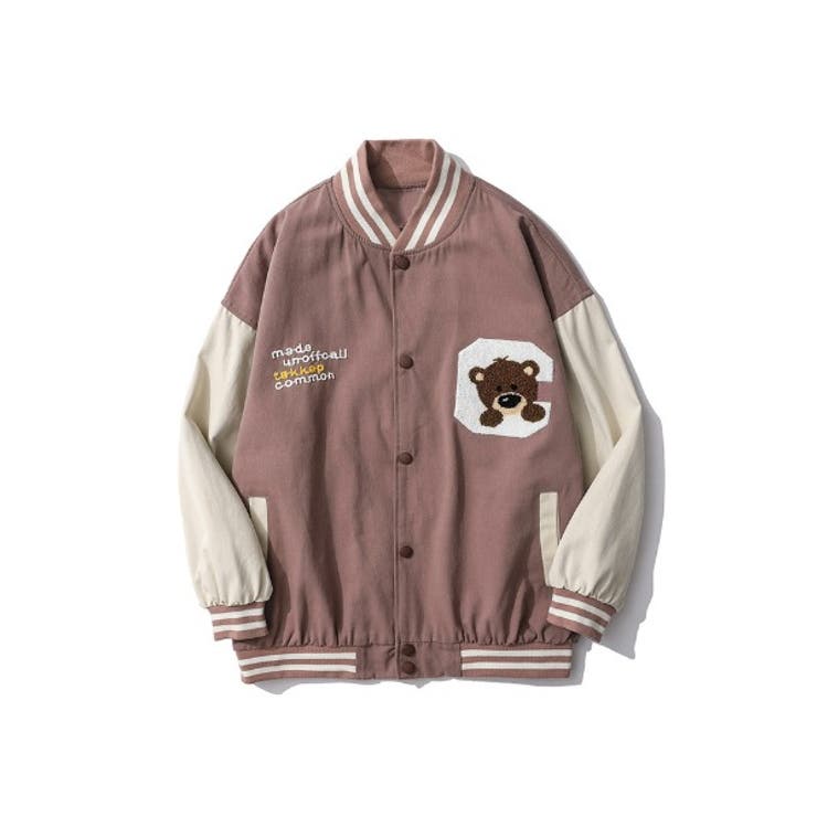 HOOK新作 クマアメカジ袖配色切り替えドッキングブルゾン お揃い | HOOK | 詳細画像4 