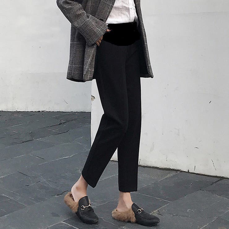 ウェスト調整可能韓国風マタニティ スラックス  | aimoha  | 詳細画像1 