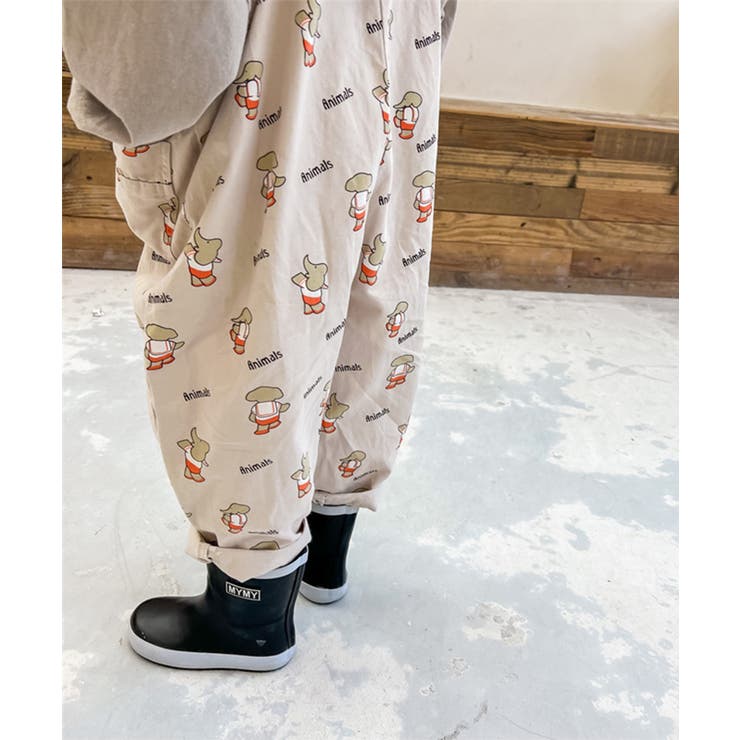 aimoha-KIDS- 可愛い総柄プリントサロペット | aimoha kids | 詳細画像12 