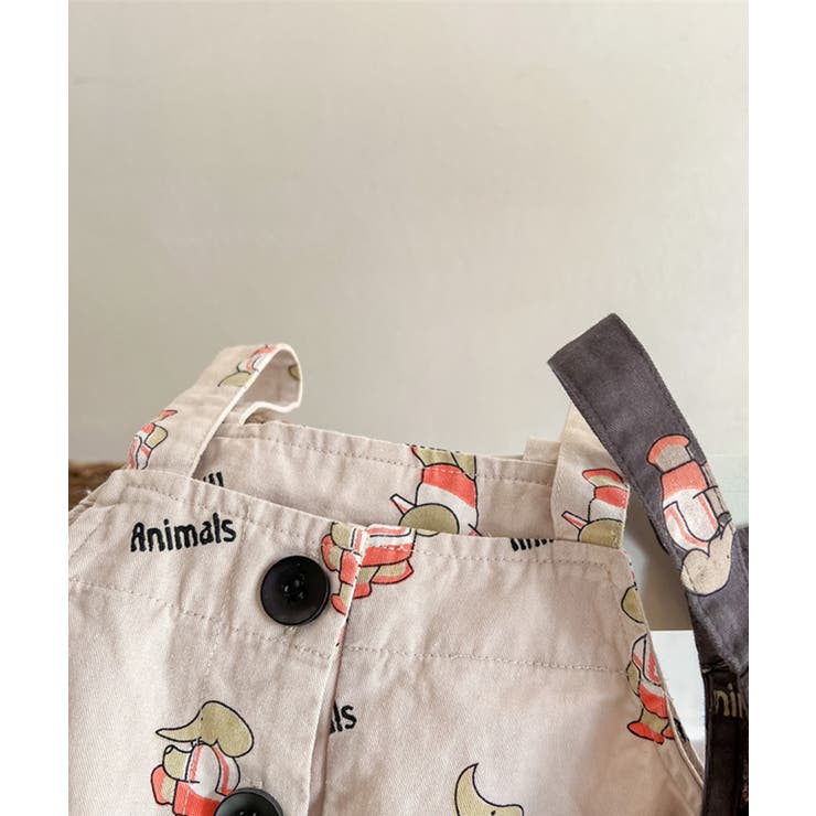 aimoha-KIDS- 可愛い総柄プリントサロペット | aimoha kids | 詳細画像17 