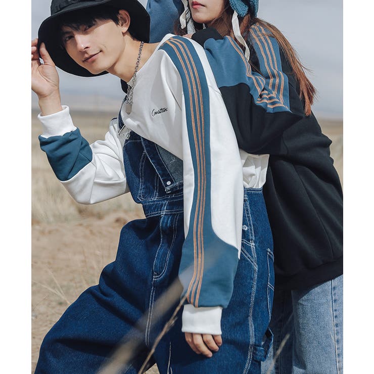 在庫限り 袖配色切り替えスウェット 韓国ファッション | HOOK | 詳細画像9 