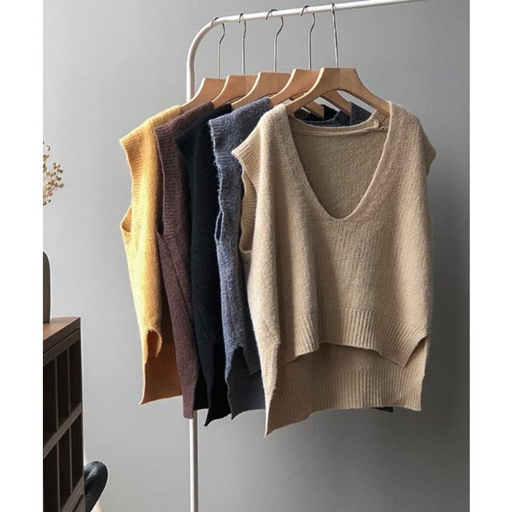 新作 Vネックオーバーベスト 韓国ファッション | aimoha  | 詳細画像9 