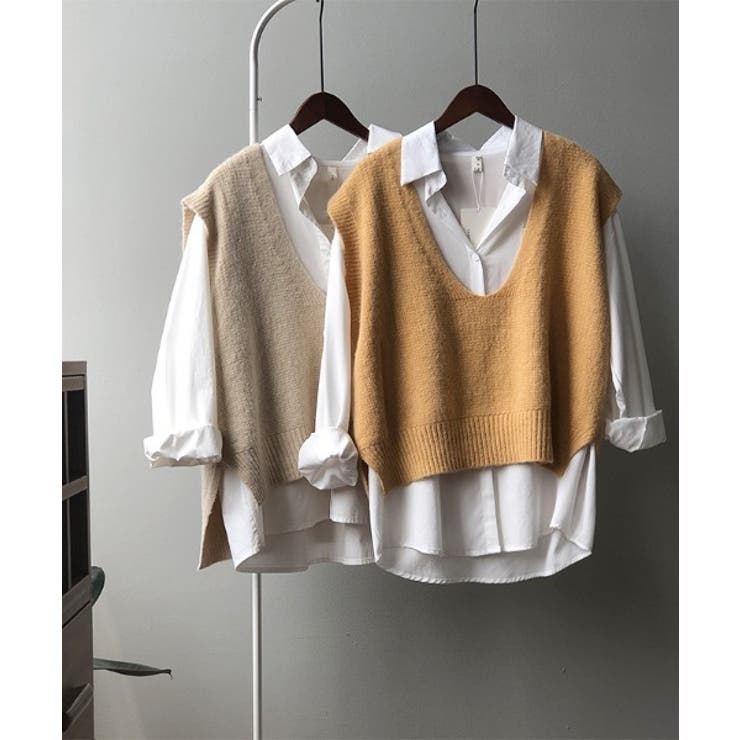 新作 Vネックオーバーベスト 韓国ファッション | aimoha  | 詳細画像11 