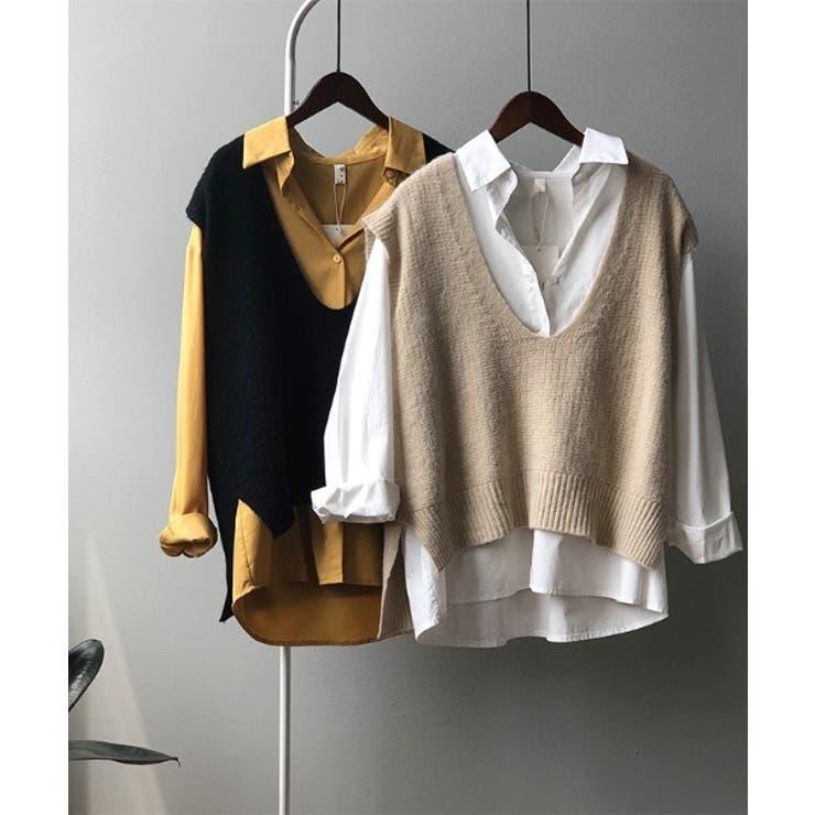 新作 Vネックオーバーベスト 韓国ファッション | aimoha  | 詳細画像12 