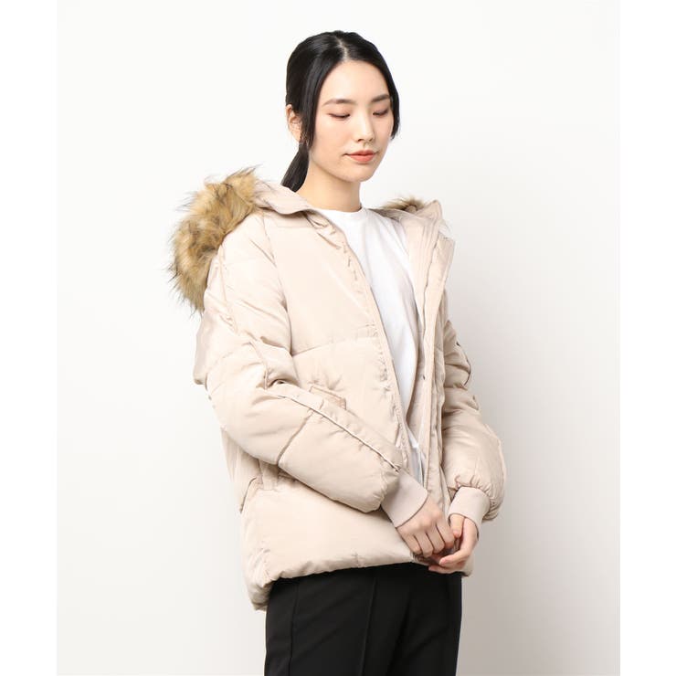 Jasmine Grandiflorumビッグファー付き 温か！ミドル丈ジャケット[品番：XT000005102]｜aimoha  （アイモハ）のレディースファッション通販｜SHOPLIST（ショップリスト）