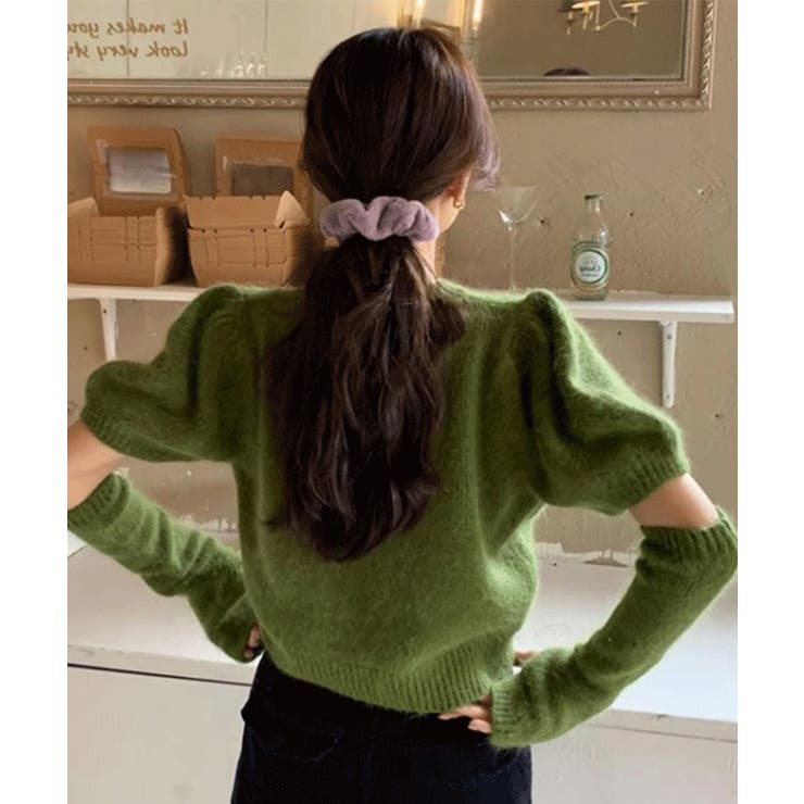 アームウォーマー付きトップス アームウォーマーニットトップスセット | aimoha  | 詳細画像2 