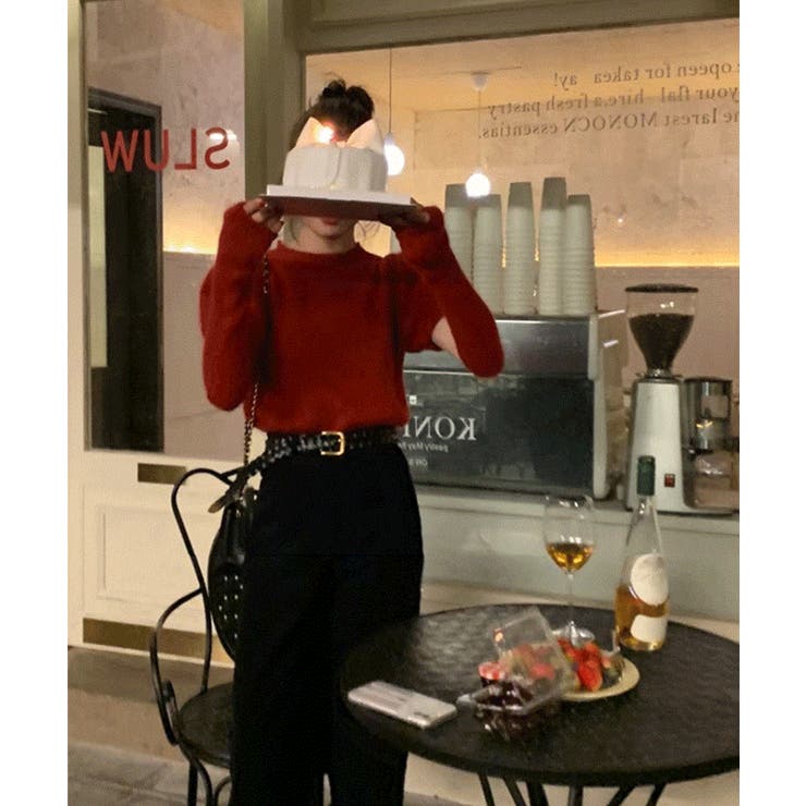 アームウォーマー付きトップス アームウォーマーニットトップスセット | aimoha  | 詳細画像15 