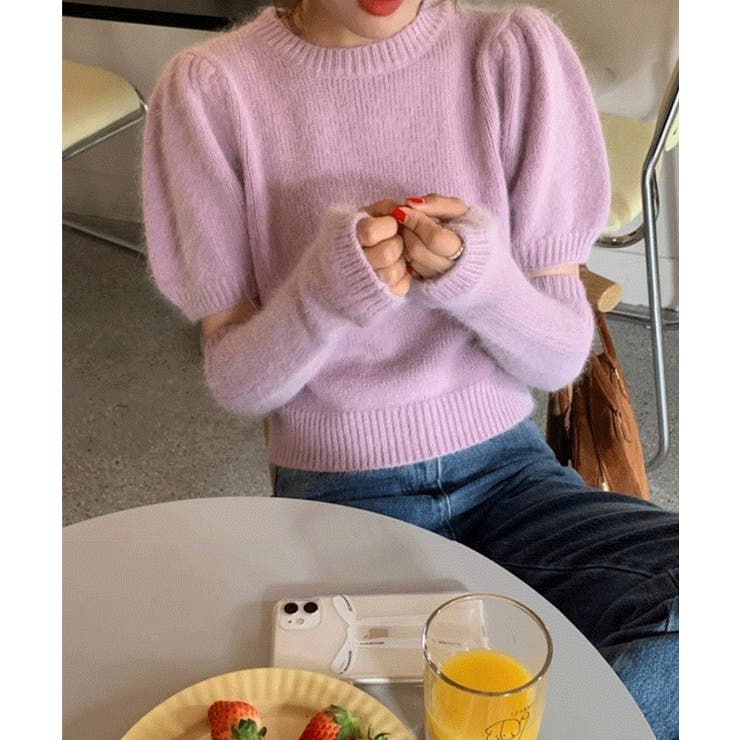 アームウォーマー付きトップス アームウォーマーニットトップスセット | aimoha  | 詳細画像5 