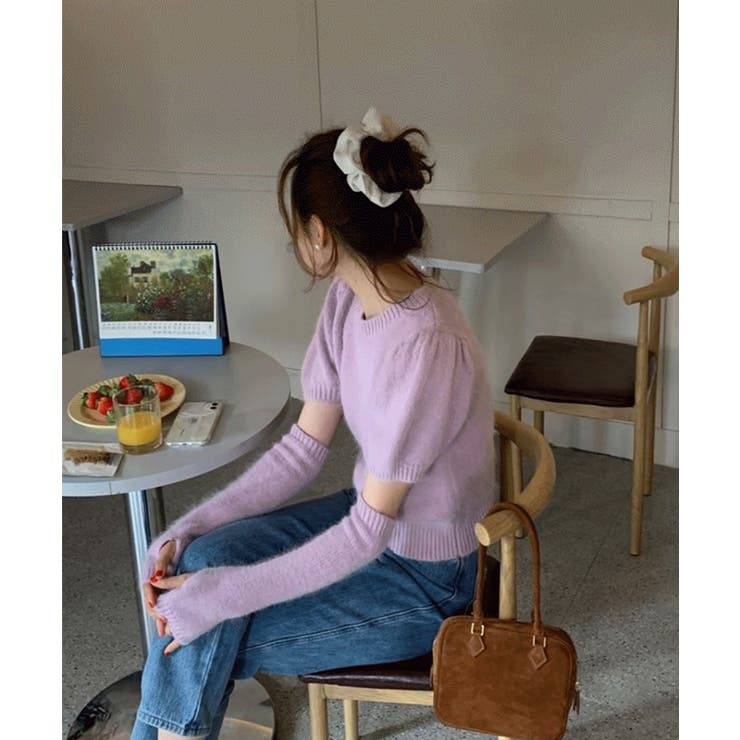 アームウォーマー付きトップス アームウォーマーニットトップスセット | aimoha  | 詳細画像6 