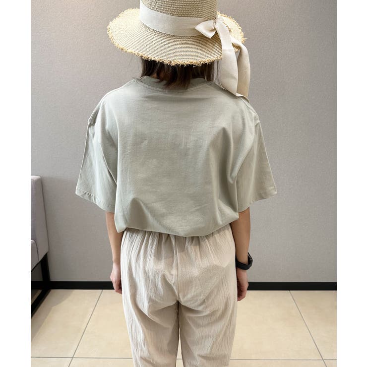 シンプルコットンTシャツ【Cotton100％】 tシャツ レディース | aimoha  | 詳細画像5 