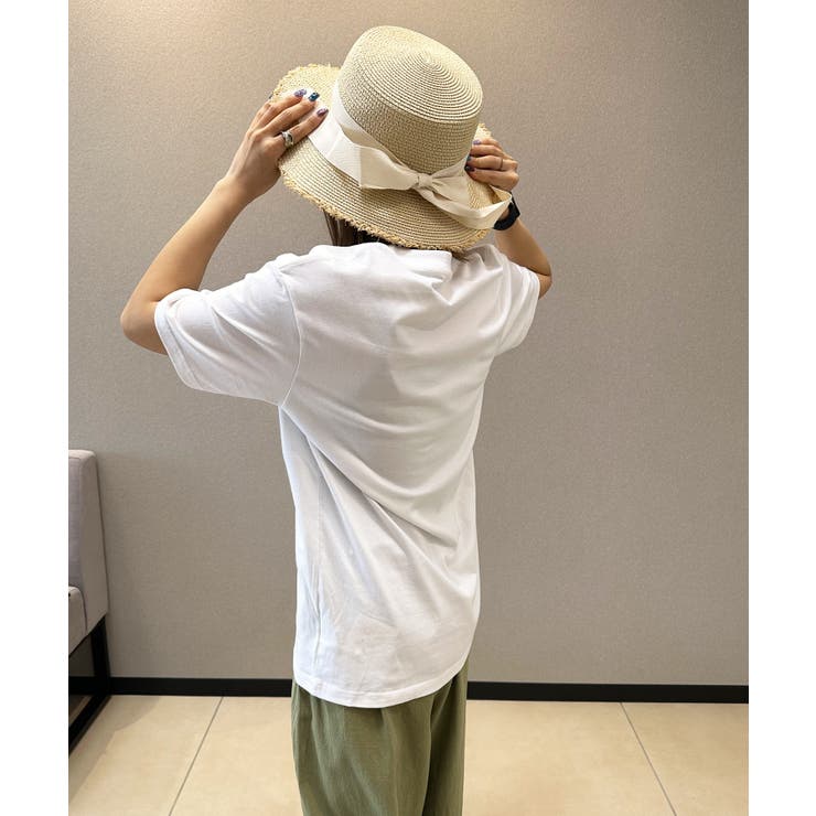 シンプルコットンTシャツ【Cotton100％】 tシャツ レディース | aimoha  | 詳細画像10 