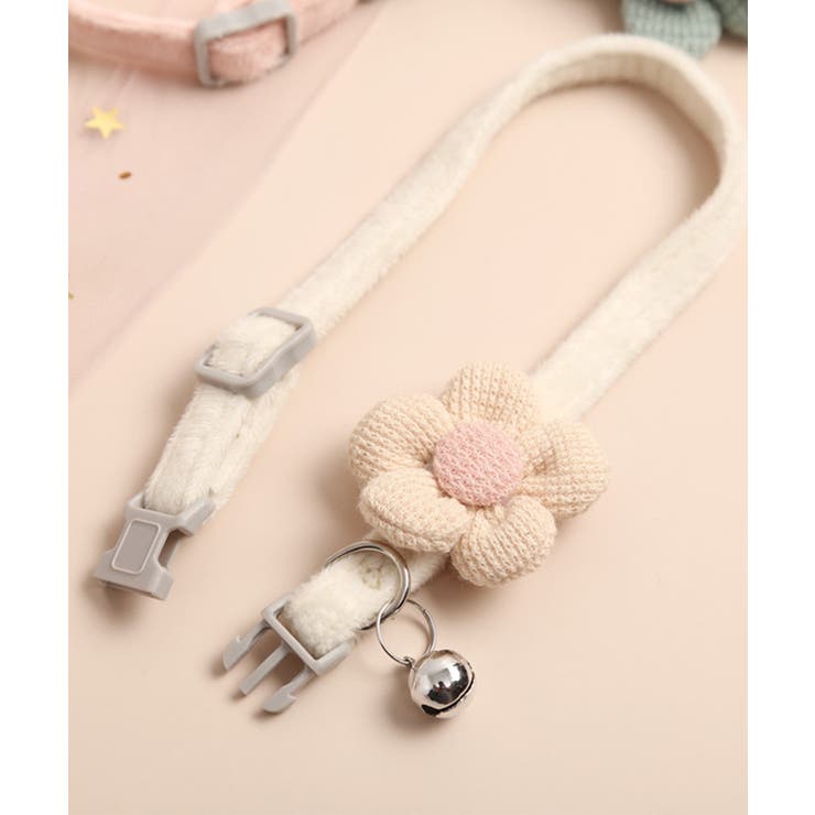 ベージュ | ペット用フラワー首輪ネックレスアクセサリー | aimoha 