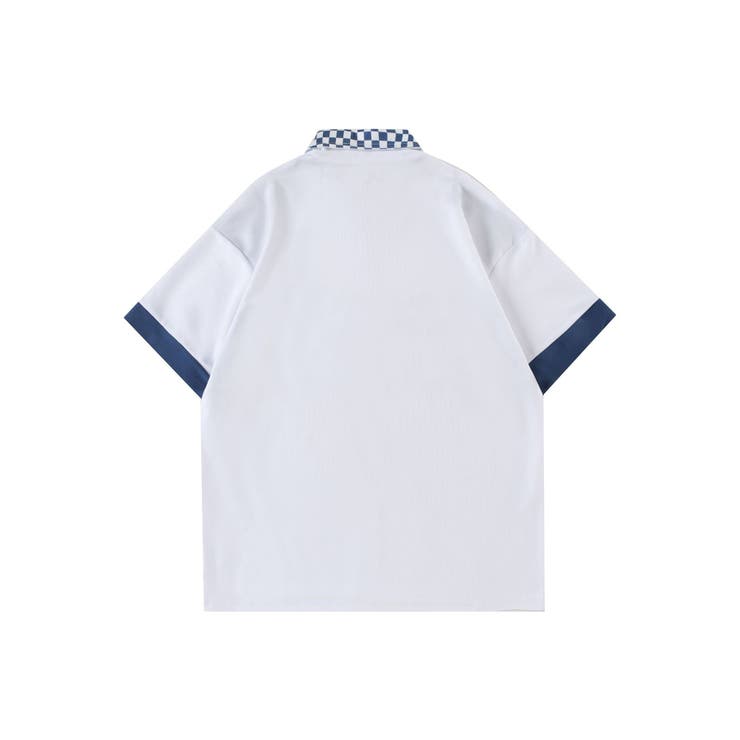 HOOK  original レーシング風ブロックチェック切り替え半袖ハーフジッ… | HOOK | 詳細画像3 