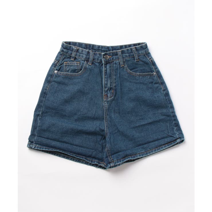 ハイウエストAラインデニムショーツ ショートパンツ 韓国ファッション | aimoha  | 詳細画像16 