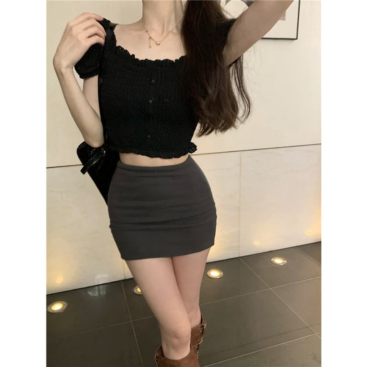 2WAYオフショル パフスリーブトップス 韓国ファッション | aimoha  | 詳細画像8 