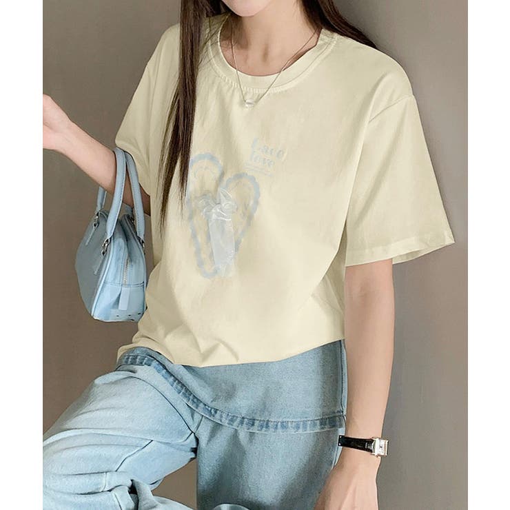 ハートロゴ 半袖Tシャツ | aimoha  | 詳細画像5 