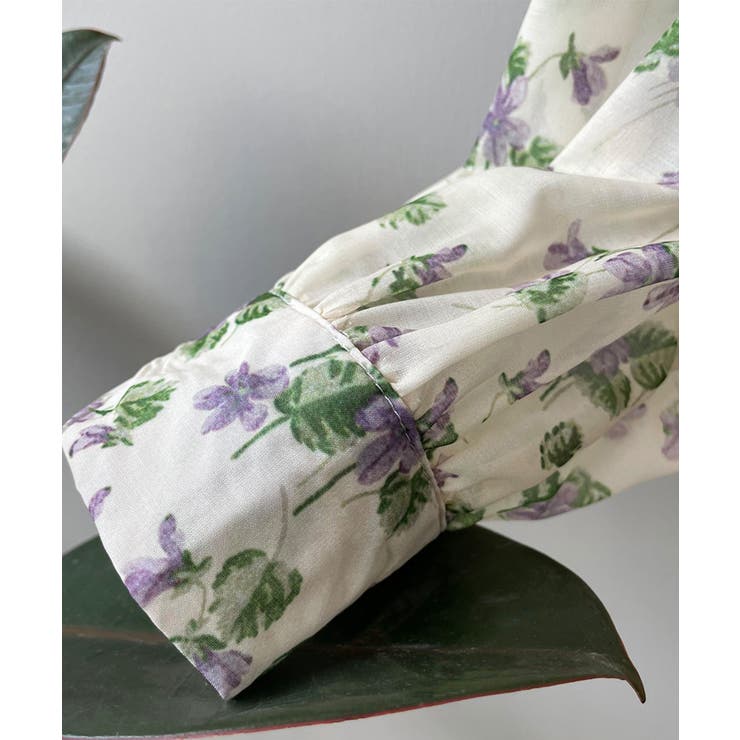 花柄 フリル衿ブラウス 韓国ファッション | aimoha  | 詳細画像9 