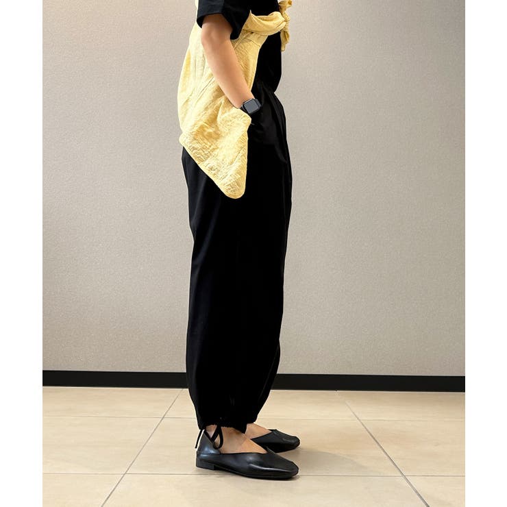 ゆったりタック入りワイドパンツ リラックスパンツ ワイドパンツ | aimoha  | 詳細画像3 