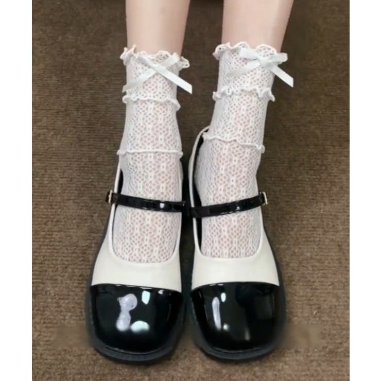 ホワイト | 韓国風リボン飾りレースソックス 靴下 韓国ファッション | aimoha 