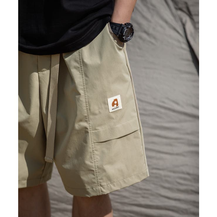 ハーフパンツ アウトドアにも!切り替えライン入りハーフカーゴ ハーフパンツ アウトドアにも!切り替えライン入りハーフカーゴ