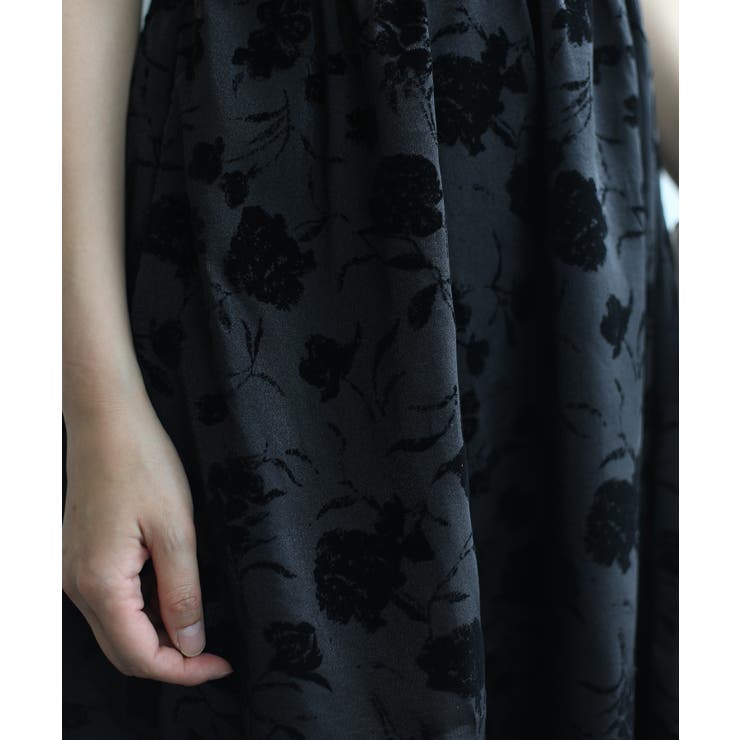 スクエアネック花柄ワンピース ドレス 韓国ファッション | aimoha  | 詳細画像8 