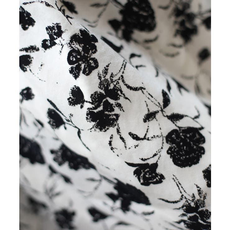 スクエアネック花柄ワンピース ドレス 韓国ファッション | aimoha  | 詳細画像16 