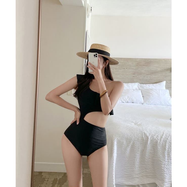 フリルワンショルダースイムウェア 水着 UVカット | aimoha  | 詳細画像8 