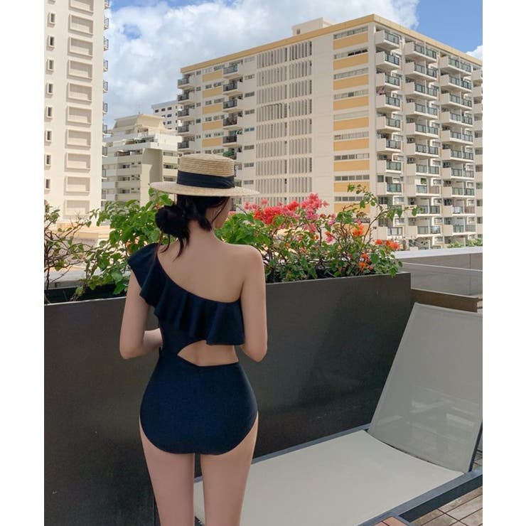 フリルワンショルダースイムウェア 水着 UVカット | aimoha  | 詳細画像13 