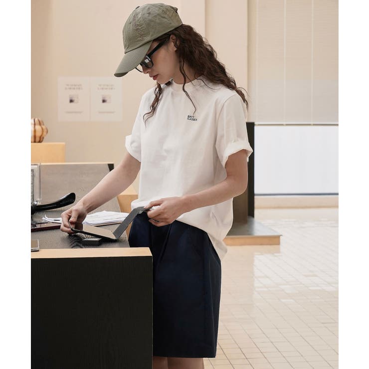 ワンポイントロゴプリント Tシャツ カットソー[品番