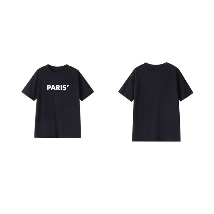 PARISワンポイントTシャツ 韓国ファッション ハイウエスト[品番